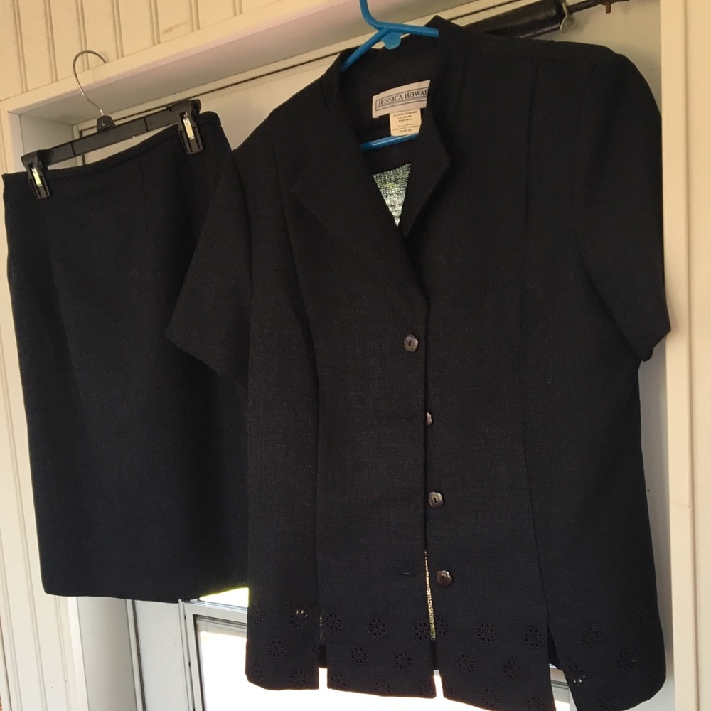 Navy blue ladies suit